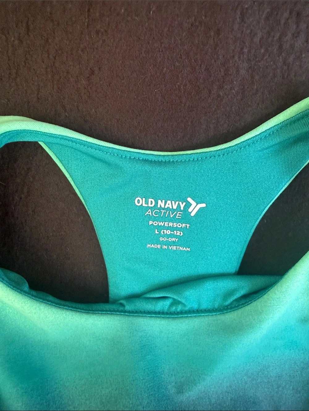 Old Navy Teal to Navy Ombre Racerback Tank